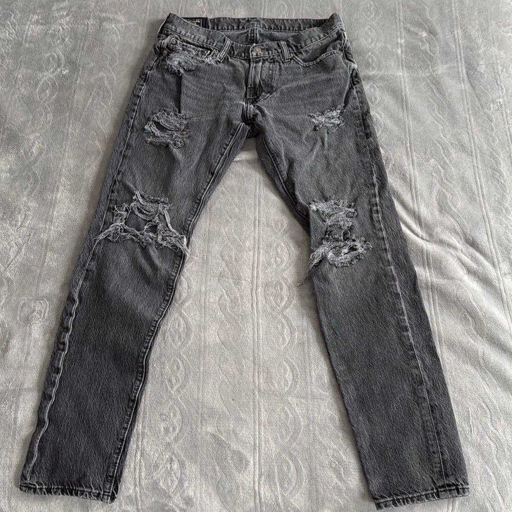 Abercrombie & Fitch Felix Super Slim Stretch Jeans (BLACK) 29w 32l Teen